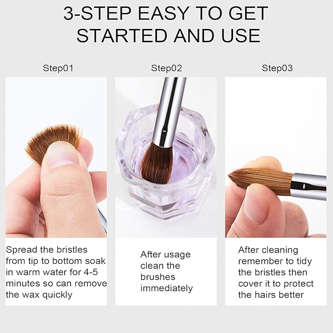 Acrylic Nail Brush Size #12, Kolinsky Nail Art Brushes for Powder Application, Sturdy Handle Oval Shaped DIY Tools for Professional Manicure