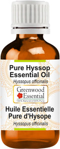 Greenwood Essential Pure Hyssop Essential Oil (Hyssopus officinalis) Steam Distilled 50ml (1.69 oz)