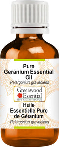 Greenwood Essential Pure Geranium Essential Oil (Pelargonium graveolens Steam Distilled 30ml (1.01 oz)