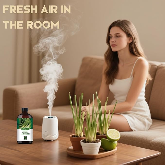 Lemongrass Essential Oil-Lemongrass Fragrance Oil 16.33oz (490ml)-100% Pure Natural Scent for Diffusers, Candles, Soap Making & Aromatherapy-Relaxing Home & Gift Essential Oil for Bath, Massage