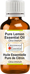 Greenwood Essential Pure Lemon Essential Oil (Citrus limonum) Steam Distilled 5ml (0.16 oz)