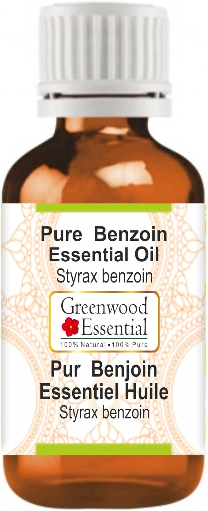 Greenwood Essential Benzoin Essential Oil (Styrax Benzoin) Pure | Viscous Texture | Rich Aroma | Unisex | All Skin Types |Natural Extract Steam Distilled 30ml (1 oz)