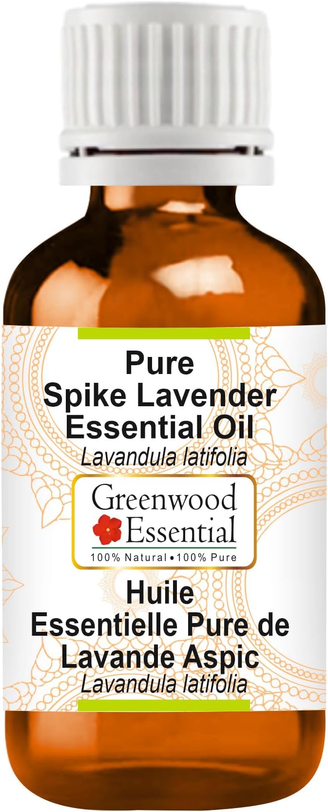 Greenwood Essential Spike Lavender Essential Oil (Lavandula latifolia) Pure | Non-Sticky | Non-Greasy | Lightweight | Men & Women | All Skin Types | Steam Distilled 15ml (0.50 oz)