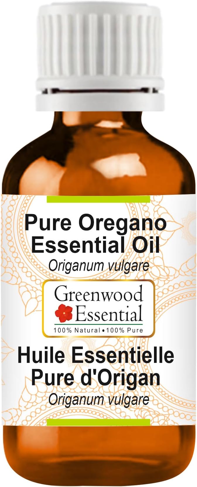 Greenwood Essential Oregano Essential Oil (Origanum vulgare) Pure | Non-Sticky | Non-Greasy | Lightweight | Men & Women | All Skin Types | Steam Distilled 100ml (3.38 oz)