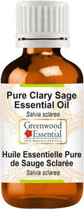 Greenwood Essential Pure Clary Sage Essential Oil (Salvia sclarea) Steam Distilled 15ml (0.50 oz)