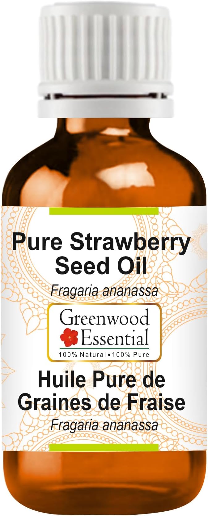 Greenwood Essential Pure Strawberry Seed Oil (Fragaria ananassa) 100% Natural Therapeutic Grade 30ml (1 oz)