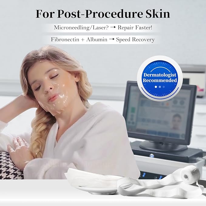 Bioactive Collagen Face Mask,Separated Serum Gel 33ml And Powder Membrane, Real Deap Skin Care Beauty SPA,Hydrating,Repairing,Revitalizing, Anti-Aging (10 pairs)