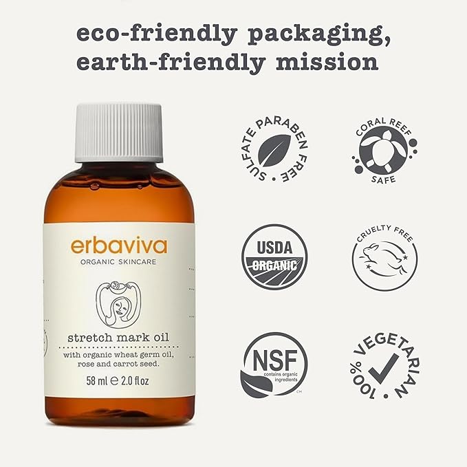 Erbaviva Stretch Mark Oil -Travel size 2 Fl Oz