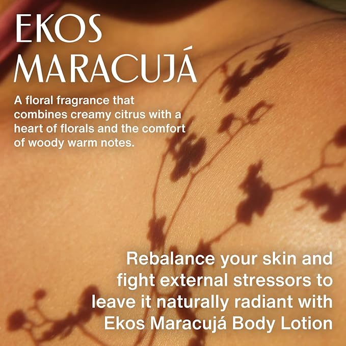 Natura - Ekos Passion Fruit Relieving Body Lotion - Calming Lotion - 24 Hours of Hydration - Essential Fatty Acids - Vegan Skin Care - Brazilian Beauty Secrets - 13.5 fl oz (400ml)