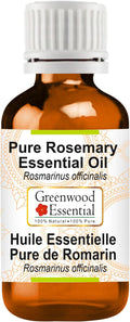 Greenwood Essential Pure Rosemary Essential Oil (Rosmarinus officinalis) Steam Distilled 100ml (3.38 oz)