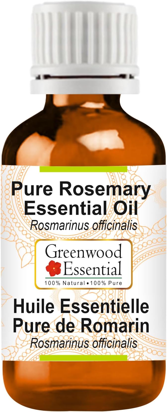 Greenwood Essential Pure Rosemary Essential Oil (Rosmarinus officinalis) Steam Distilled 100ml (3.38 oz)