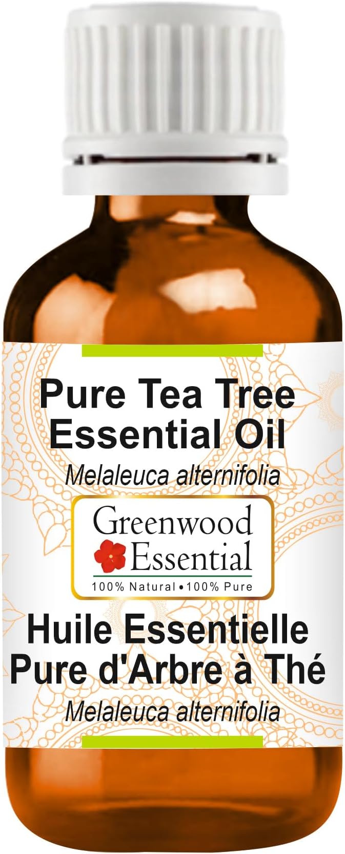 Greenwood Essential Tea Tree Essential Oil (Melaleuca alternifolia) Steam Distilled 10ml (0.33 oz)