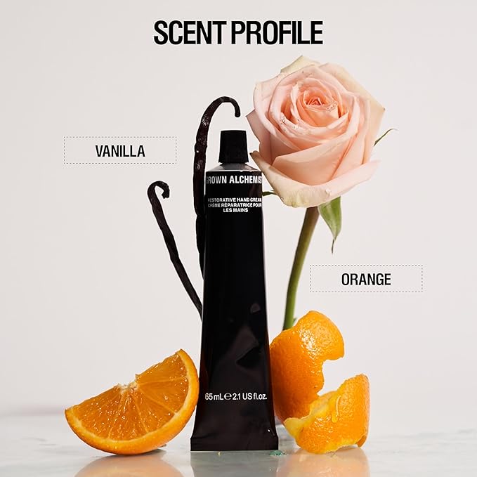 Grown Alchemist Restorative Hand Cream. Vanilla and Orange Peel. Non-Greasy Moisturizer that Soothes & Softens Hands, 16.9 Ounce (500 mL)