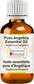 Greenwood Essential Pure Angelica Essential Oil (Angelica archangelica) Steam Distilled 10ml (0.33 oz)