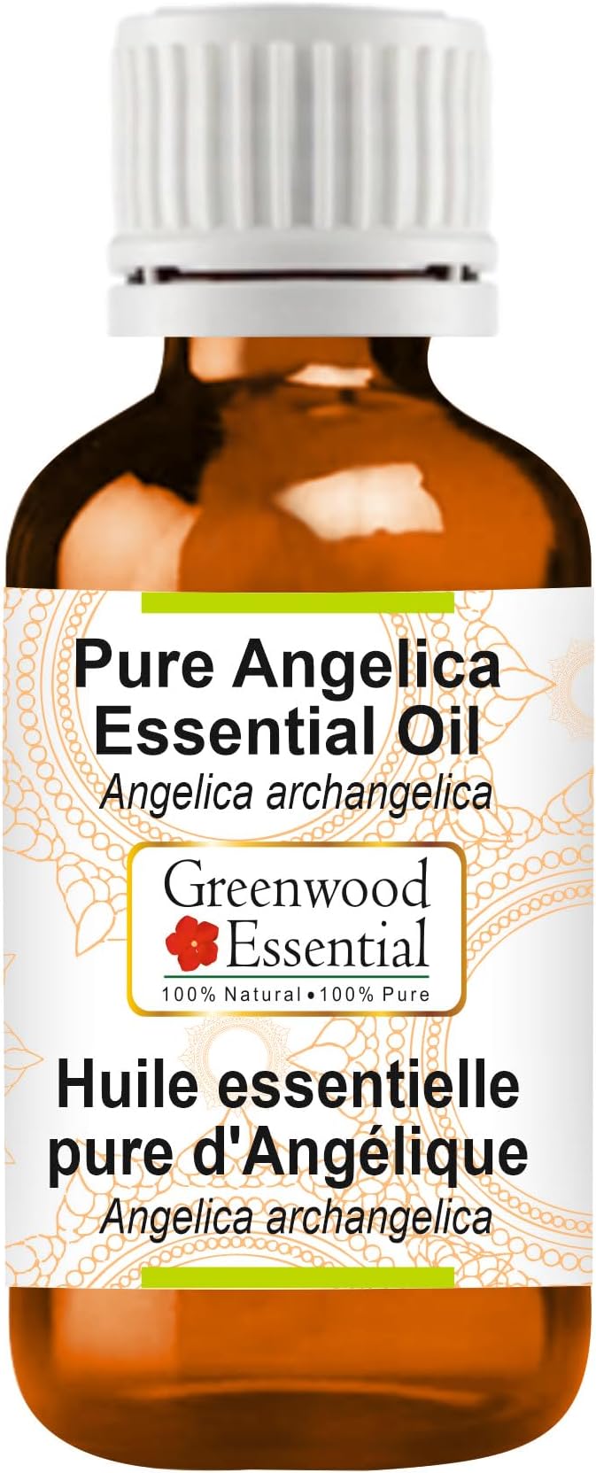 Greenwood Essential Pure Angelica Essential Oil (Angelica archangelica) Steam Distilled 10ml (0.33 oz)