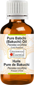 Greenwood Essential Babchi (Bakuchi) Oil (Psoralea corylifolia) | Cold Pressed | Natural | Undiluted | For Diluting Essential Oils | For Skin & Massage | Men & Women | 100ml (3.38 oz)