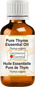 Greenwood Essential Thyme Essential Oil (Thymus vulgaris) Steam Distilled 10ml (0.33 oz)