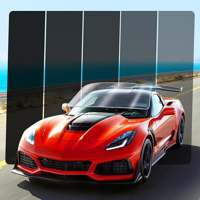 20% VLT Ceramic Car Window Tint Film (24In x100Ft), 99% UV & 96% IRR Blocks, 5-Layer Automotive Tints for Privacy Sun & Glare Protection Heat Blocking Scratch Resistant