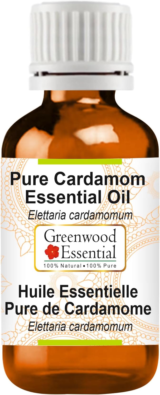 Greenwood Essential Pure Cardamom Essential Oil (Elettaria cardamomum) Steam Distilled 10ml (0.33 oz)
