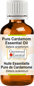 Greenwood Essential Pure Cardamom Essential Oil (Elettaria cardamomum) Steam Distilled 10ml (0.33 oz)