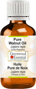 Greenwood Essential Pure Walnut Oil (Juglans regia) Cold Pressed 30ml (1 oz)