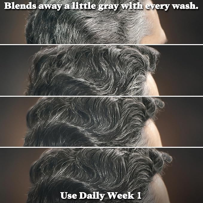 Just for Men Control GX Grey Reducing Beard Wash Shampoo with Keratin, Gradually Colors Mustache and Beard, Leaves Facial Hair Thicker Softer and Fuller, 4 Fl Oz - Pack of 1 (Packaging May Vary)