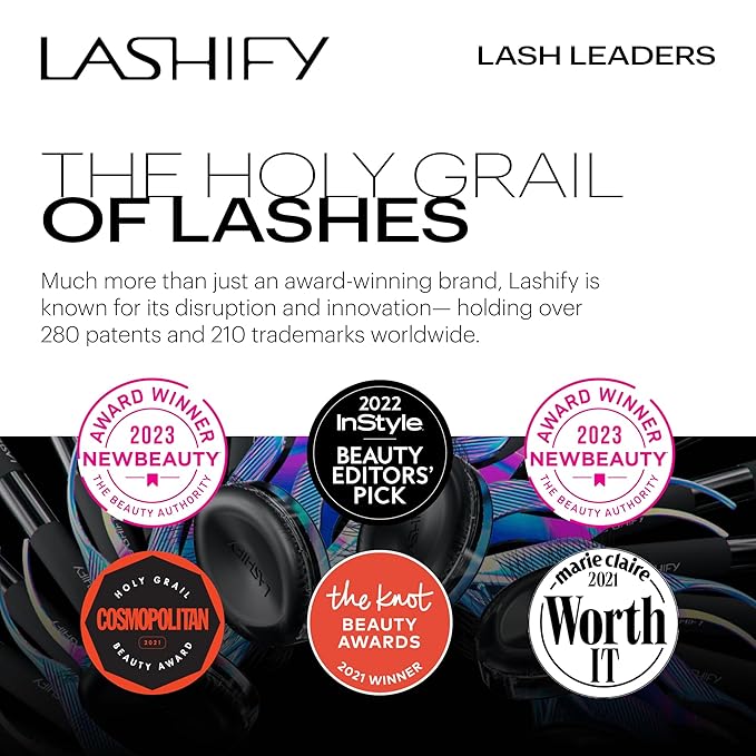 Lashify Fluffy 16mm Gossamer DIY Eyelash Extensions Refill, the First Ever Dual-Fibered Lash that Features Both Thin and Thick Fibers, Black, Easy False Lashes