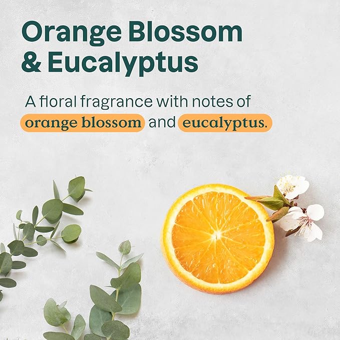 ATTITUDE Body Wash, EWG Verified Shower Gel, Dermatologically Tested, Plant and Mineral-Based, Vegan Personal Care Products, Orange Blossom & Eucalyptus Scent, 16 Fl Oz (Pack of 3)