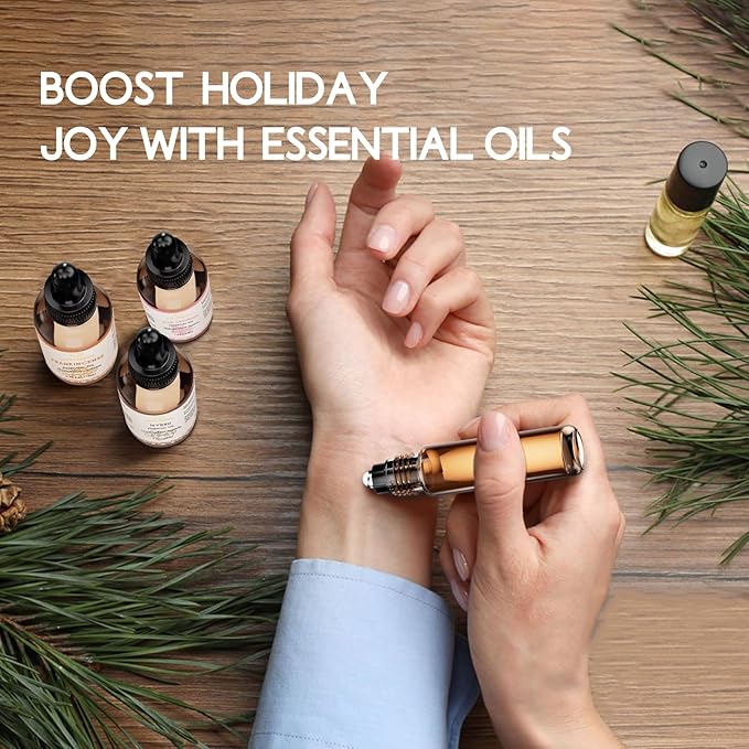 Organic Birch Essential Oil 0.34 Fl Oz, 100% Pure Birch Oil for Aromatherapy, Massage, DIY & Skin Care, 10ml Amber Bottle with Dropper