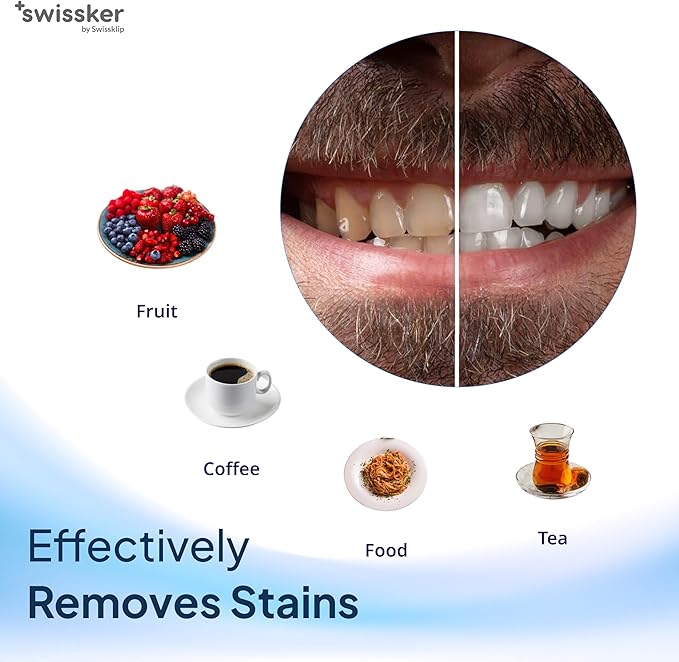 Swissklip ShineFoam | Teeth Whitening Foam | Mint Flavor Whitening Toothpaste | Teeth Whitener I Professional Teeth Whitening Kit | 100% Vegan - Made in USA - 1.69 oz - Pack 3