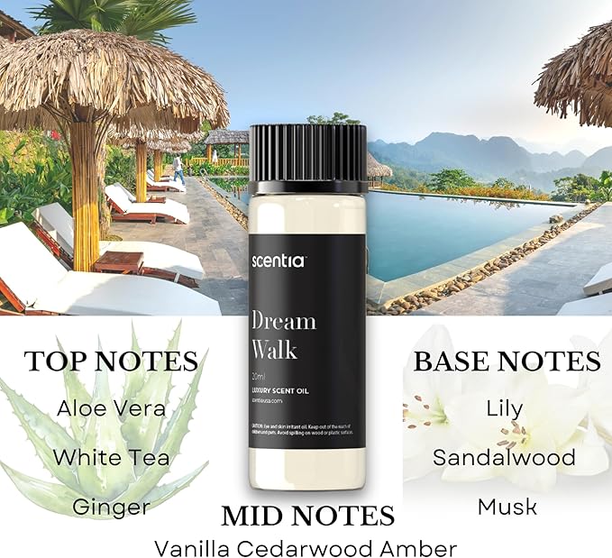 Scentia Hotel Inspired Collection Diffuser Oils – 3×20ml Aromatherapy Set | Luxury Scents Inspired by 5-Star Hotels | Gift-Ready Essential Oil Blend - Thanksgiving & Holiday Gift