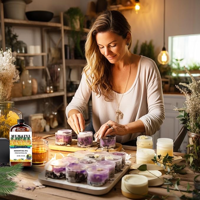 Pineapple Essential Oil, Pineapple Oil 8 Fl Oz 240ML for Diffuser Humidifier Yoga Cleaning DIY Candle Soap Making Essential Oils
