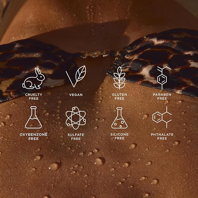 '+ Lux Unfiltered N°30 Shimmer Body Oil with SPF 30 - Hydrating & Nourishing High Gloss Tanning Oil, Instant Bronze Shimmer Sunscreen - Oxybenzone Free - Broad Spectrum Sunscreen SPF 30